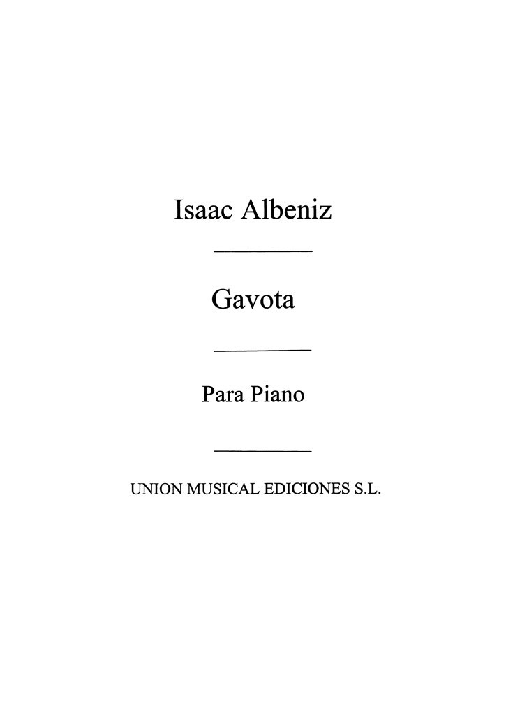 Gavota No.2 From Tercera Suite Ancienne For Piano